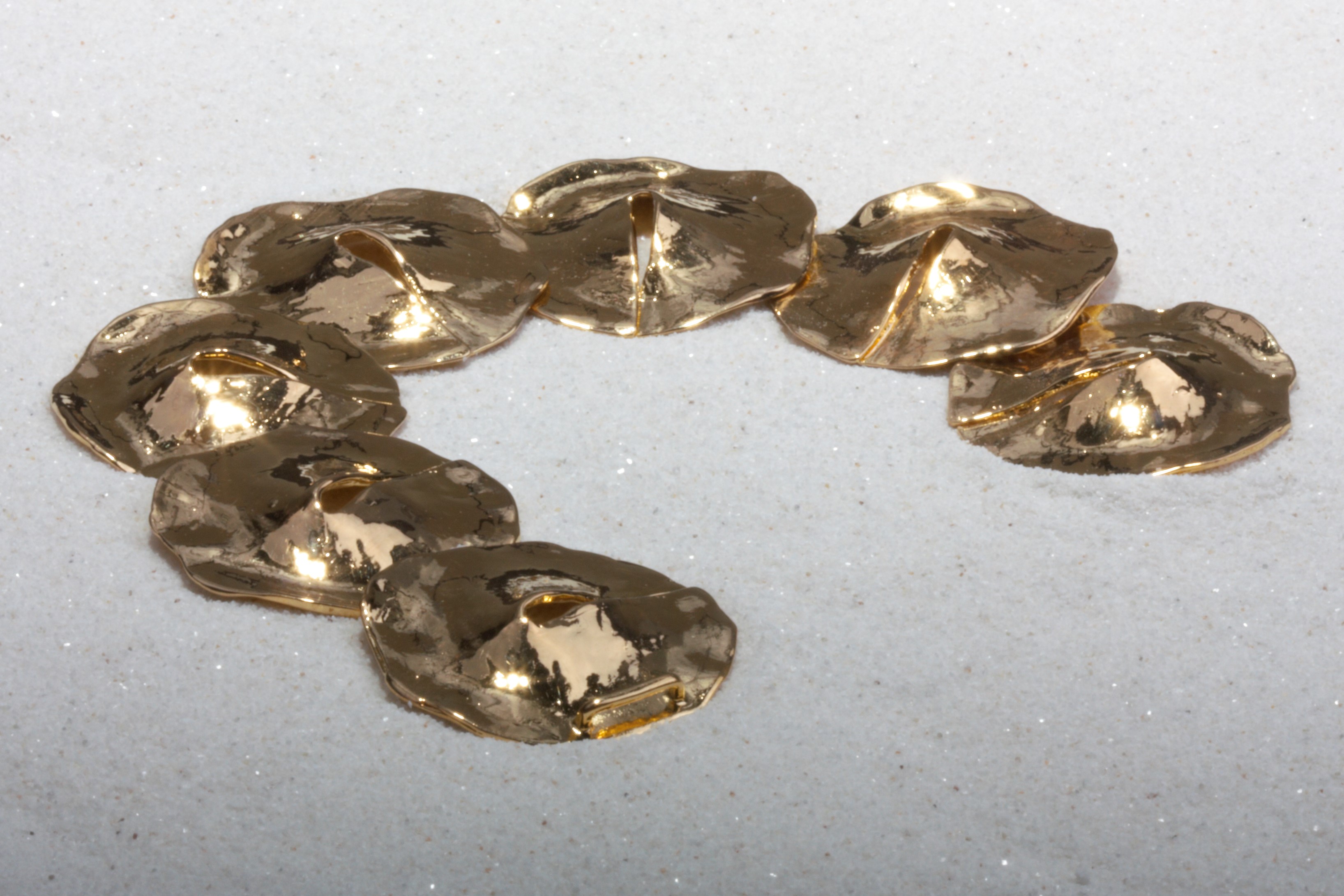 gold lily pad bracelet
