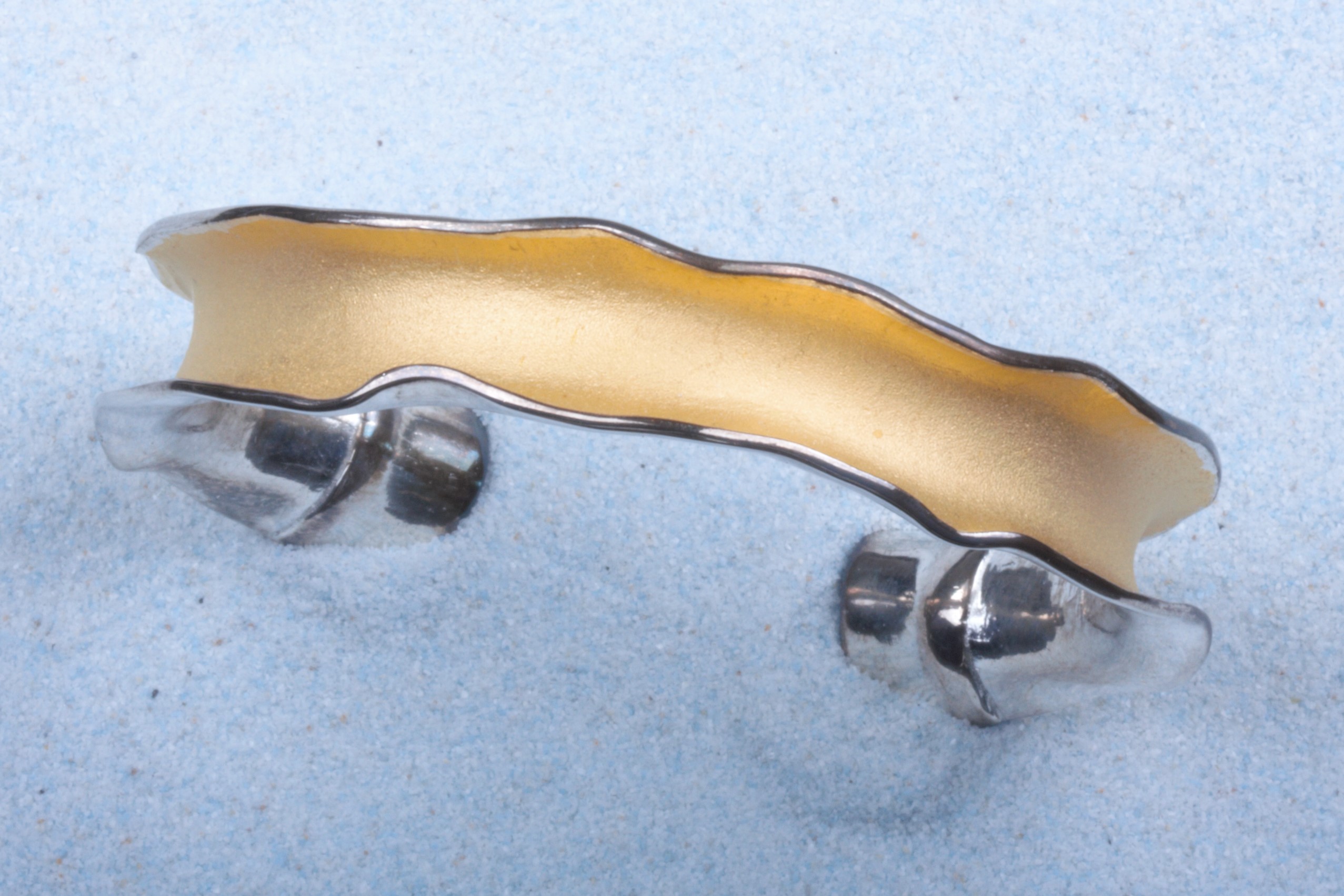 large gold wavey bracelet