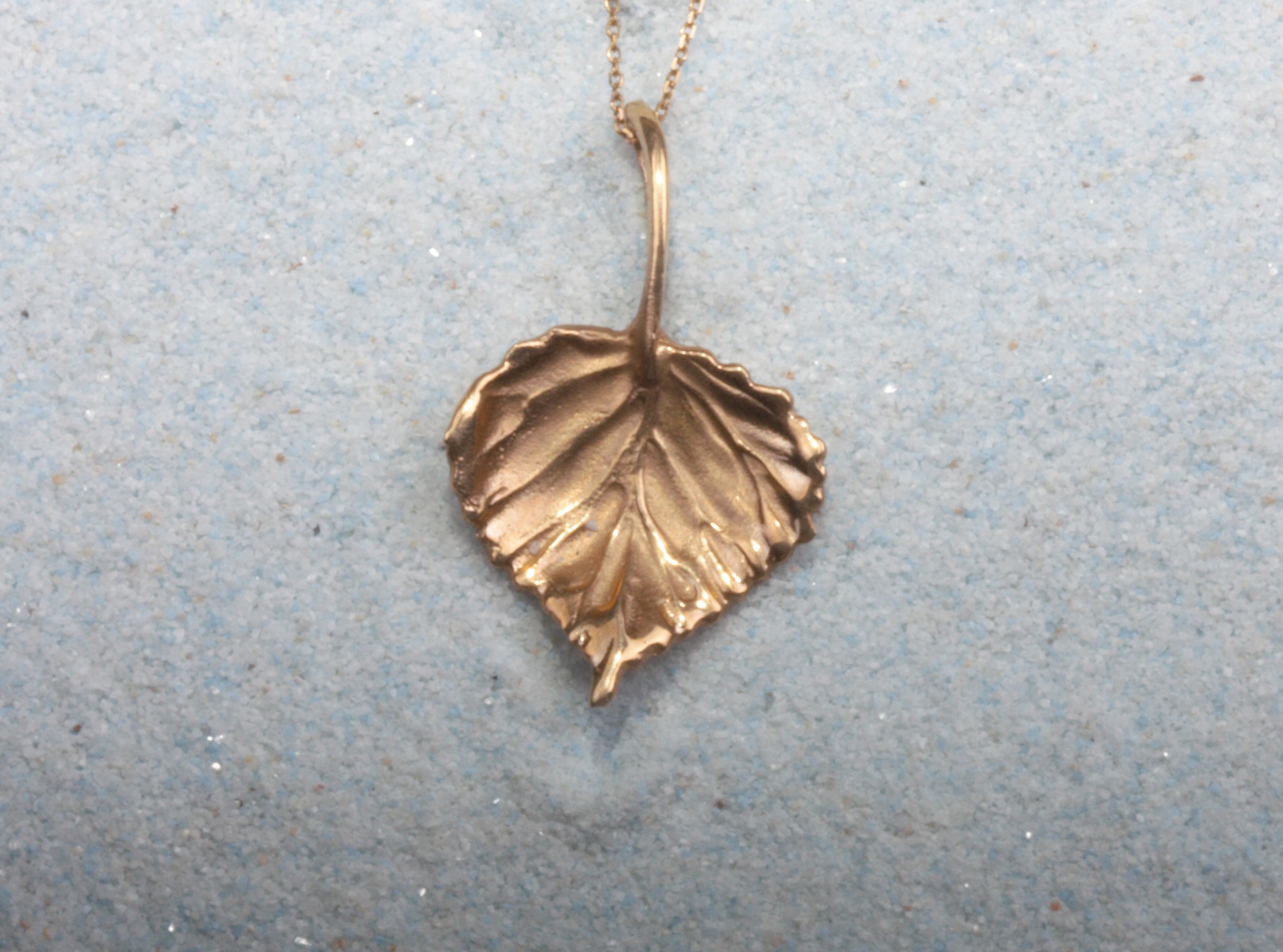 gold leaf pendant