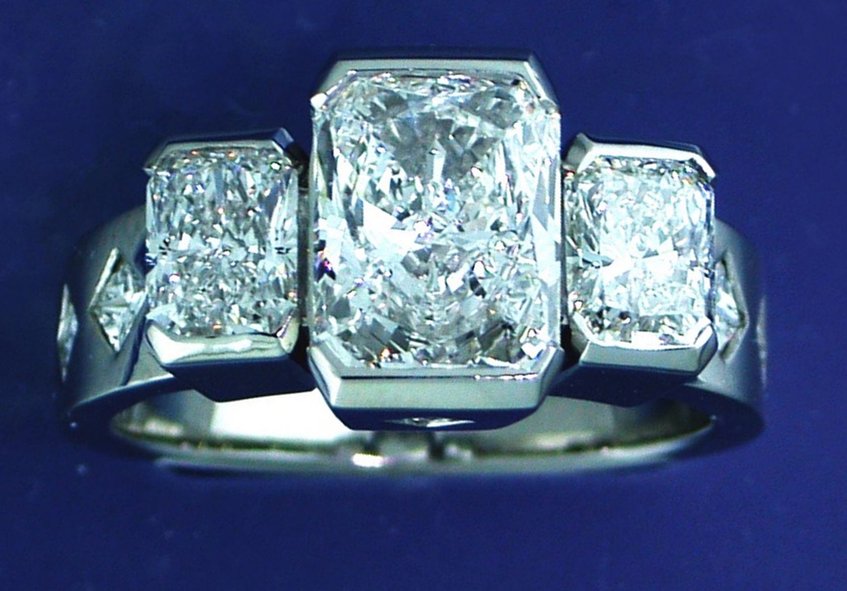 Three stone diamond ring