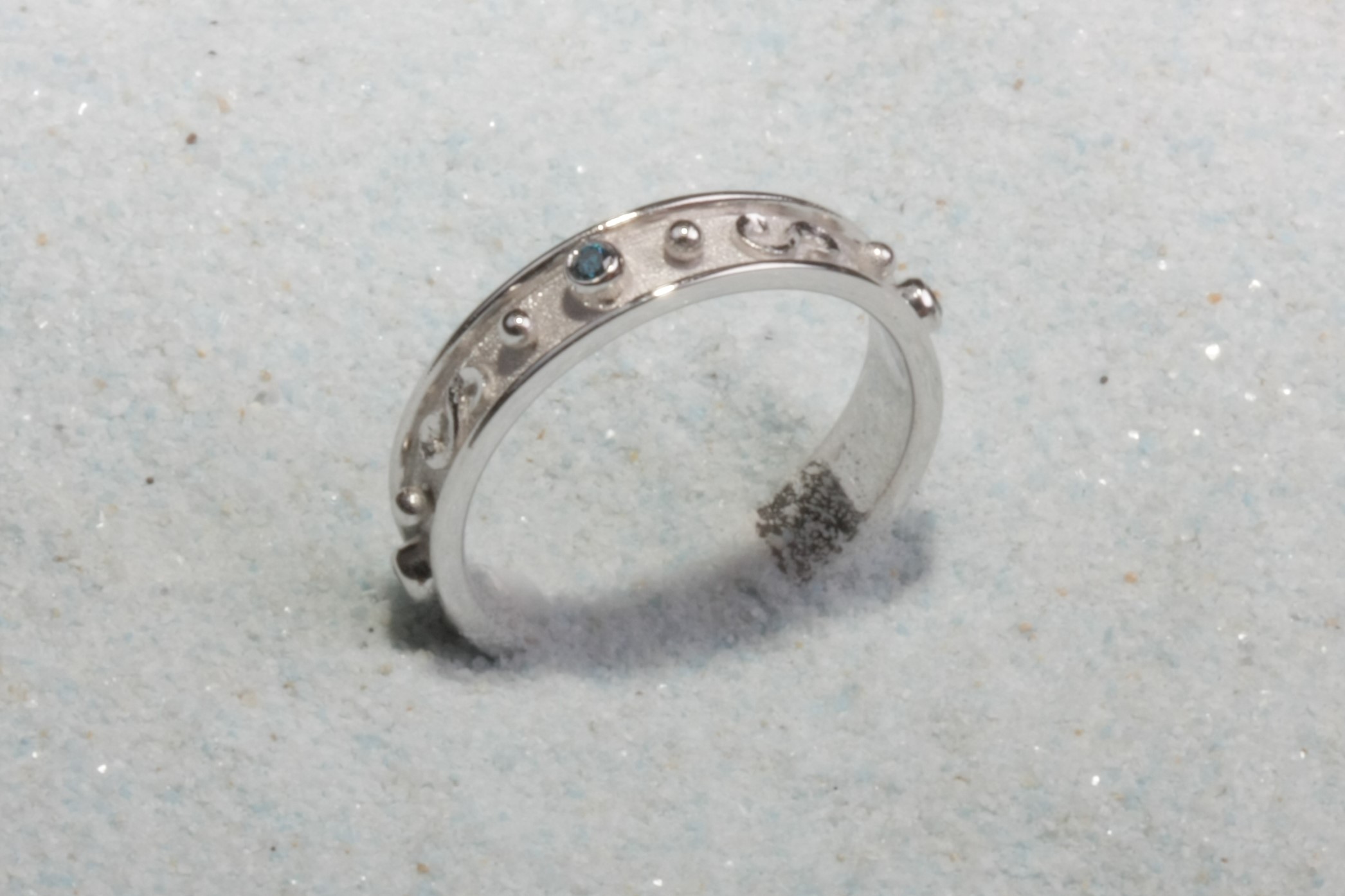 thin 18k white gold ring