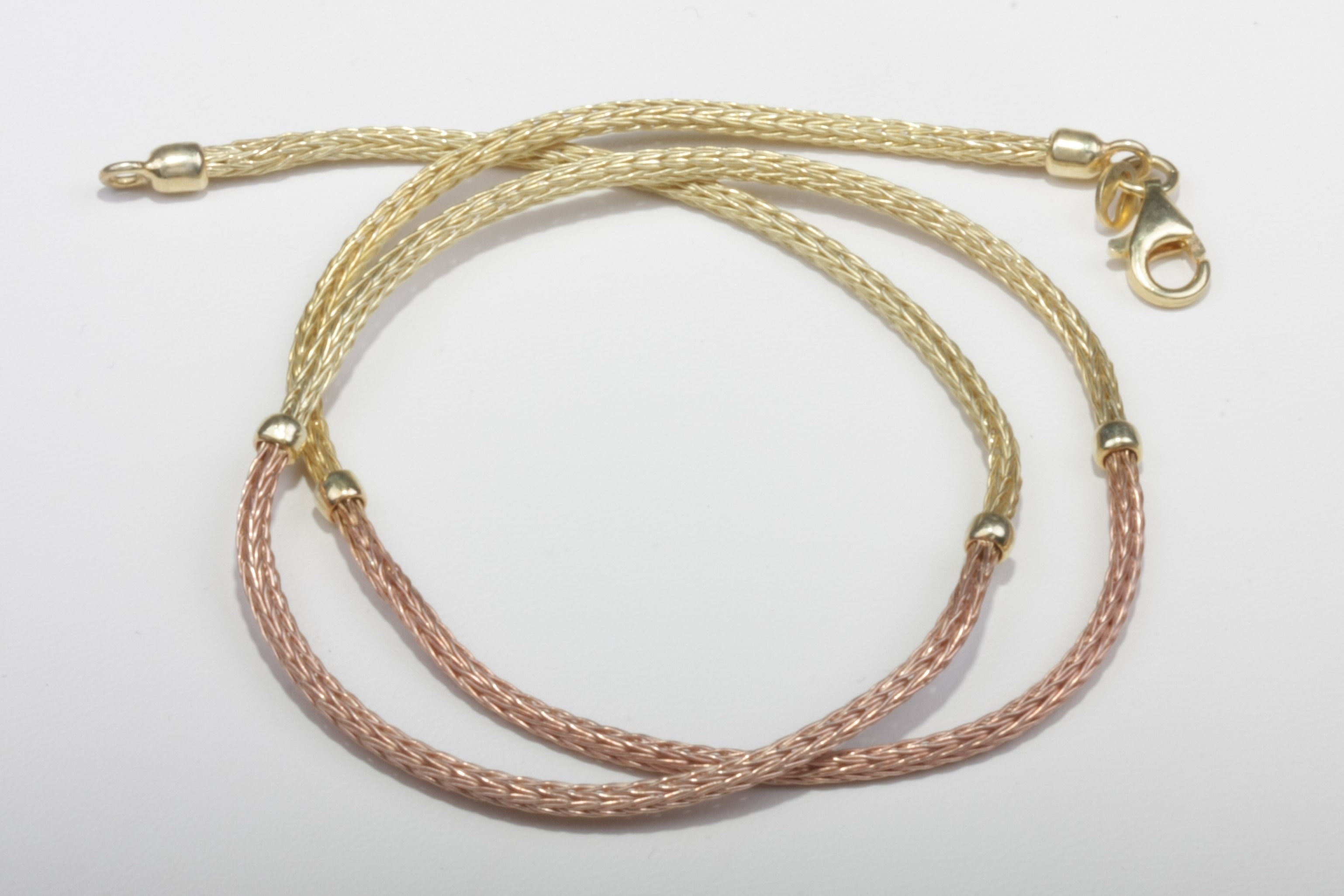 gold copper tone silver bracelet