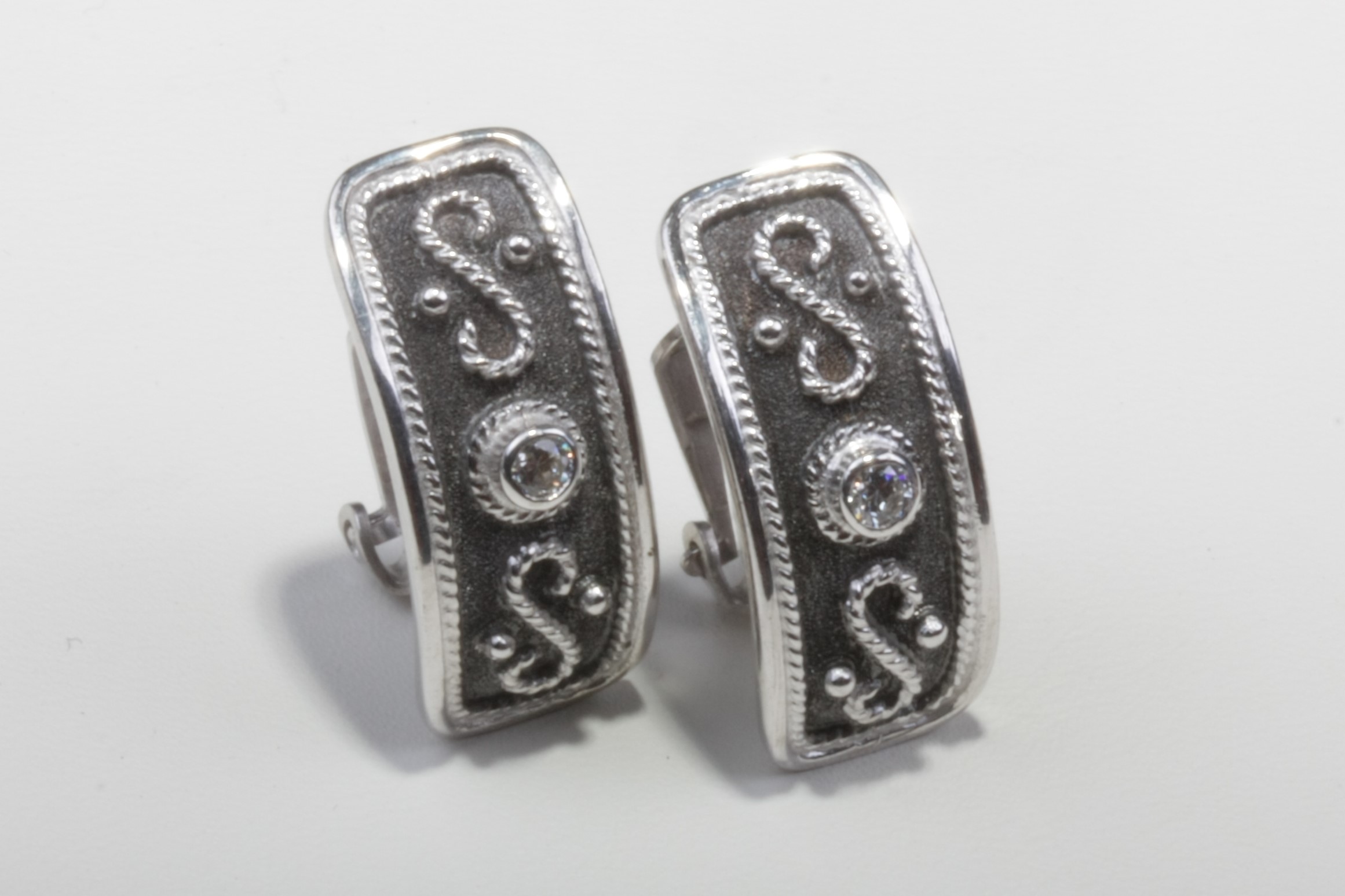 silver earrings