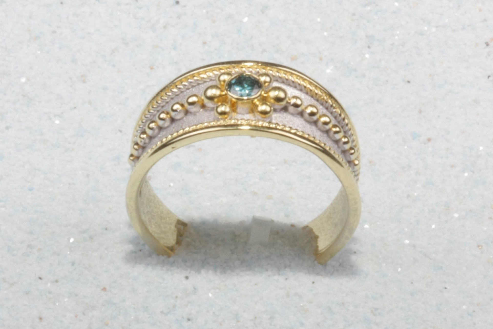 thin gold tone silver ring